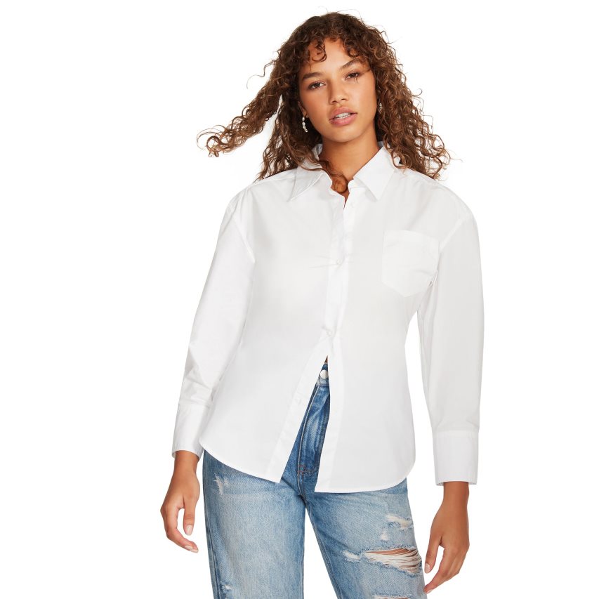 White Steve Madden Nadia Women\'s Shirts | PH 8419HES